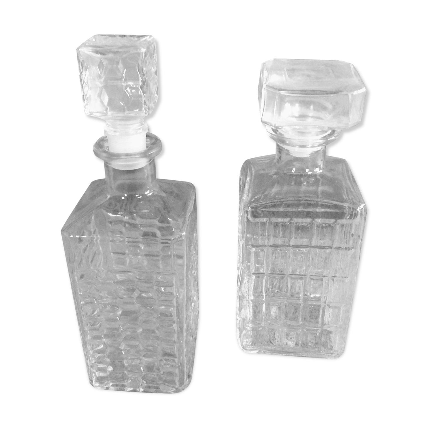 Set of whisky decanters