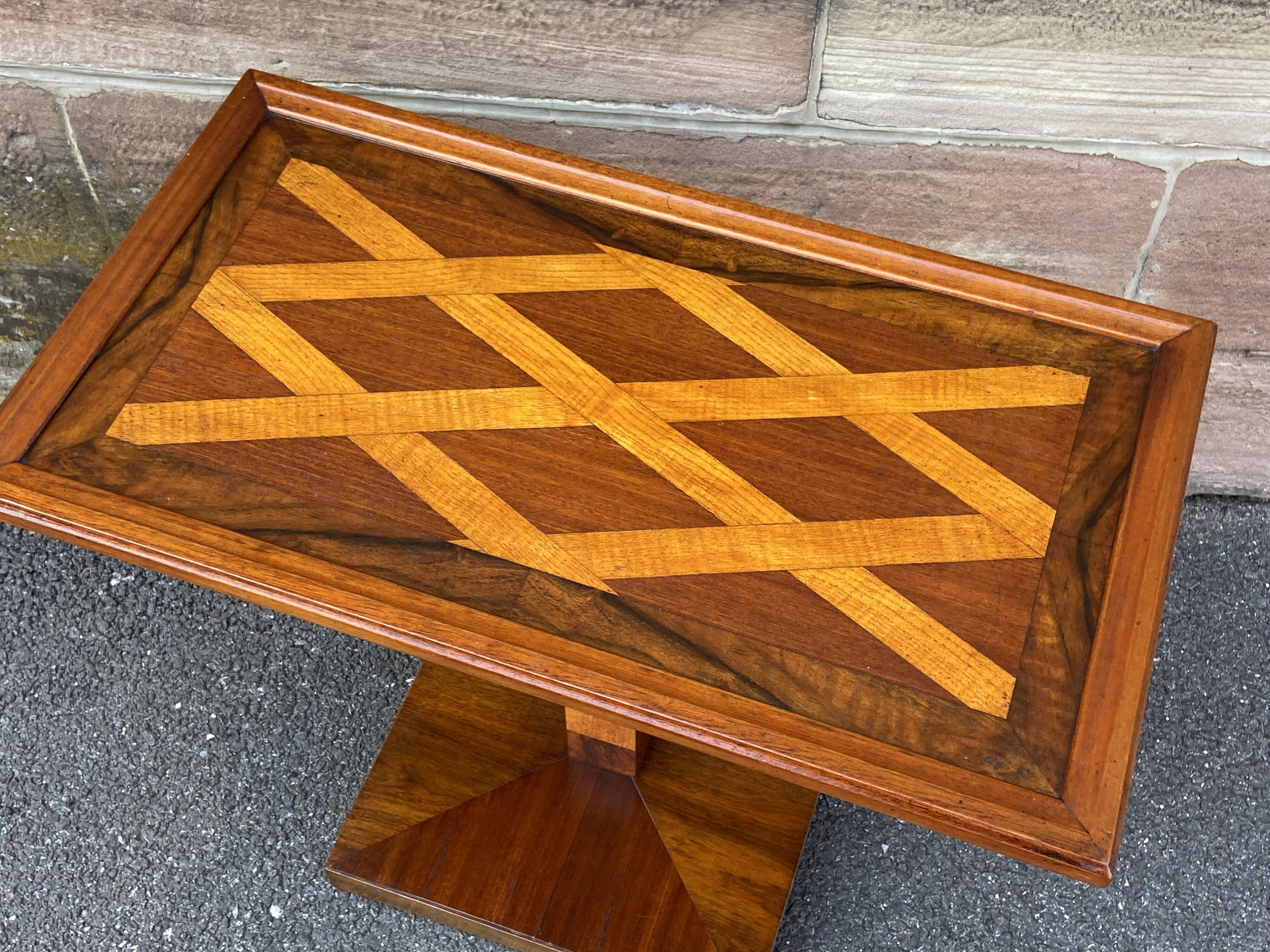 Art Deco Jugendstil Modernist Marquetry Console Coffee Table