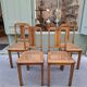 4 chaises cannées art deco