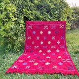 Handmade Berber rug with natural wool Unique rug