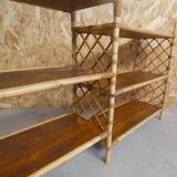 Rattan console shelf sideboard