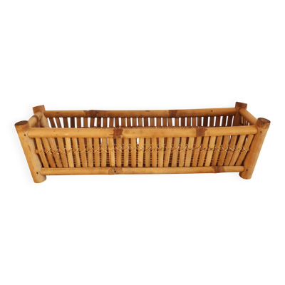 jardinière bambou, pot à plantes bambou et rotin, Jardinière d'intérieur.