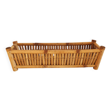 jardinière bambou, pot à plantes bambou et rotin, Jardinière d'intérieur.