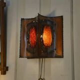 Applique murale Accolay en cuivre et résine 1950’s