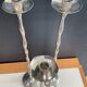 Vintage silver-plated candle holder trio