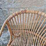 Vintage rattan armchair