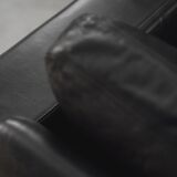 Black leather modern Conseta sofa by Friedrich Wilhelm Möller for COR