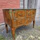 Curved Louis XV style commode in mahogany, mid-20th century.