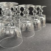 10 crystal port stemmed glasses - XXth
