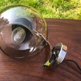 2 appliques globe, verre fumé