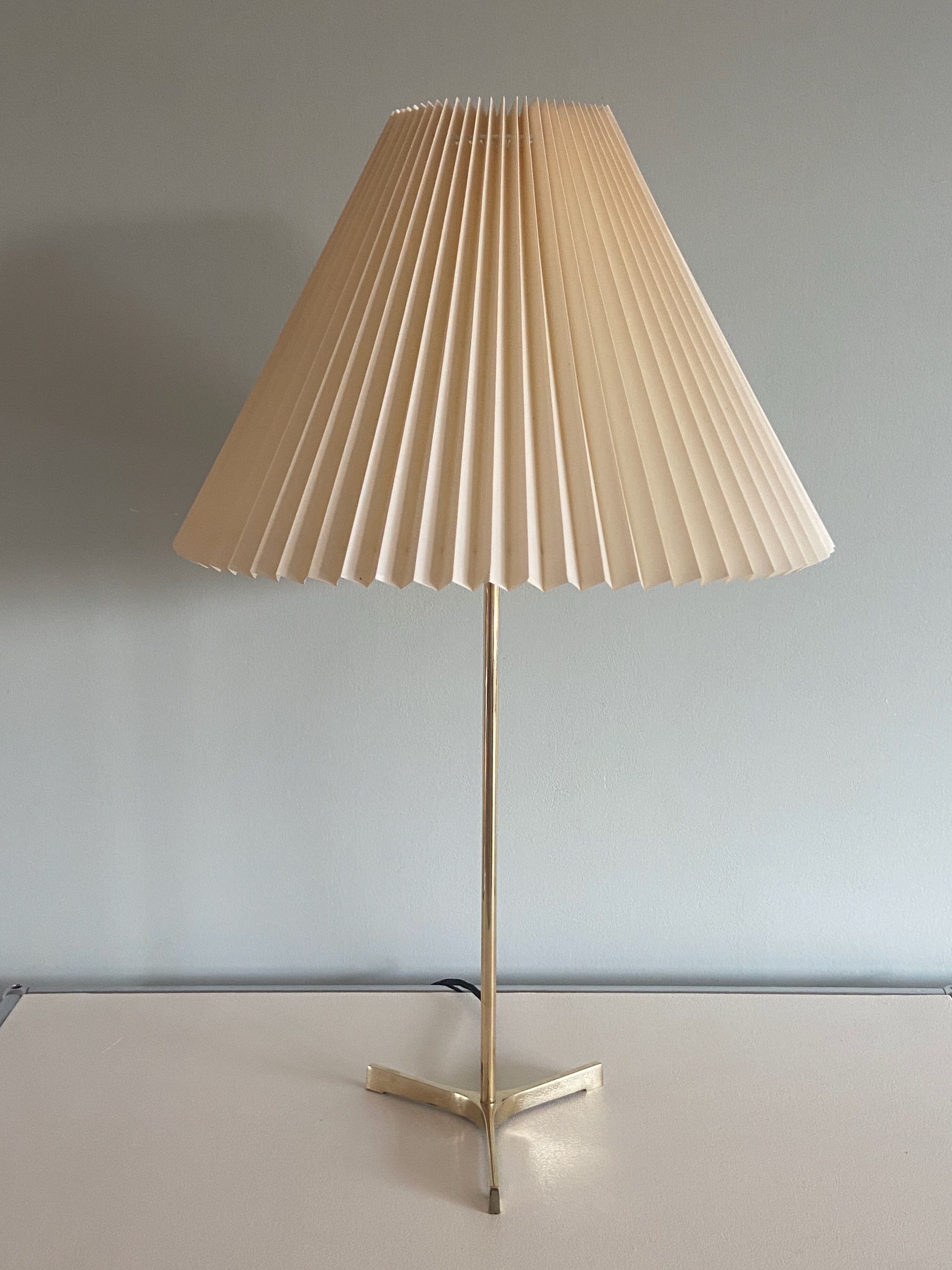 1960s Brass Fog & Mørup Table Lamp, Made in Denmark