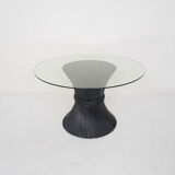 Bamboo and glass McGuire "Wheet" dining table, U.S.A, 1970's