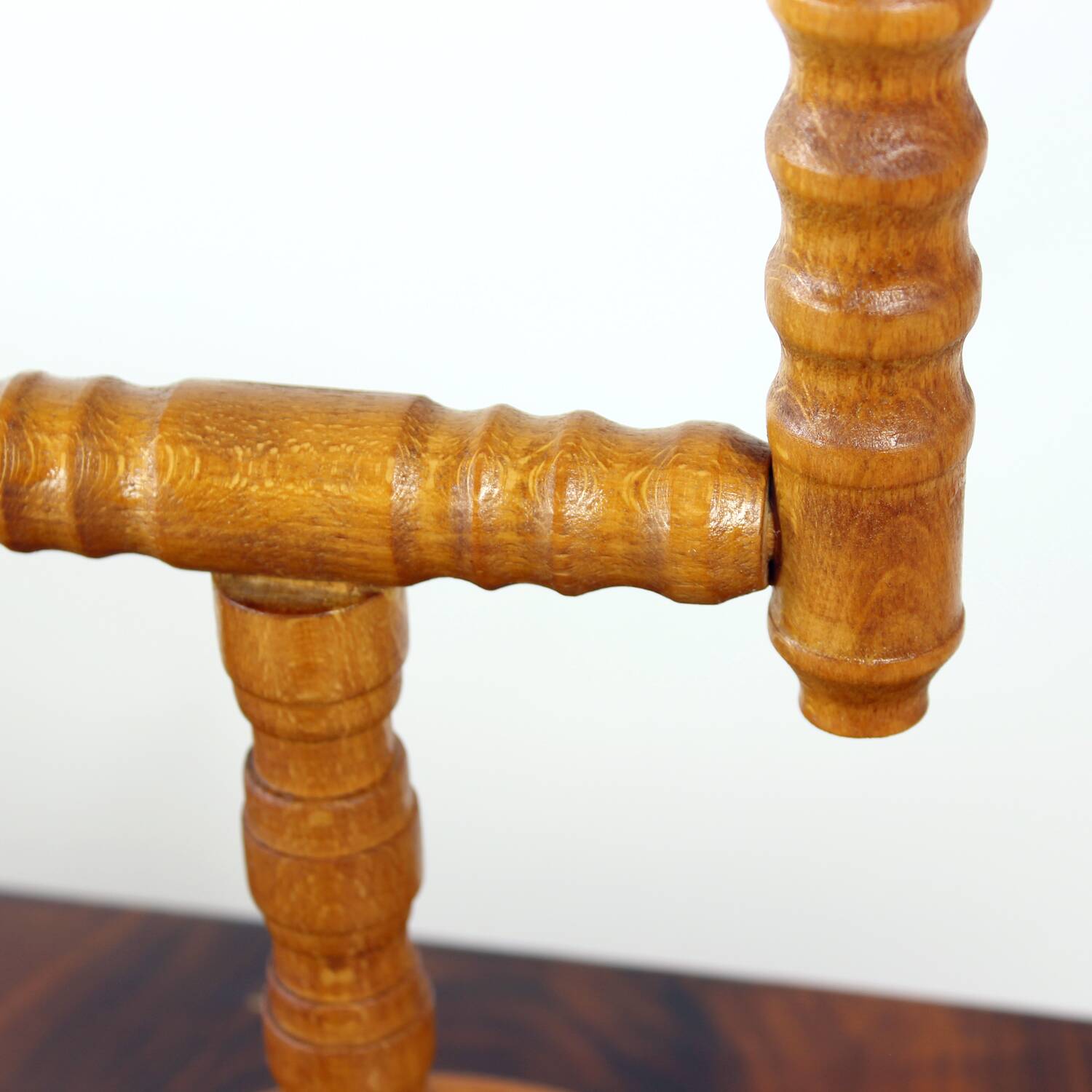 Mid-century wooden candle holder, Czechoslovakia, 1950s