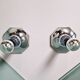 Pair of wall sconces/spotlights in chrome metal, Motoko Ishii