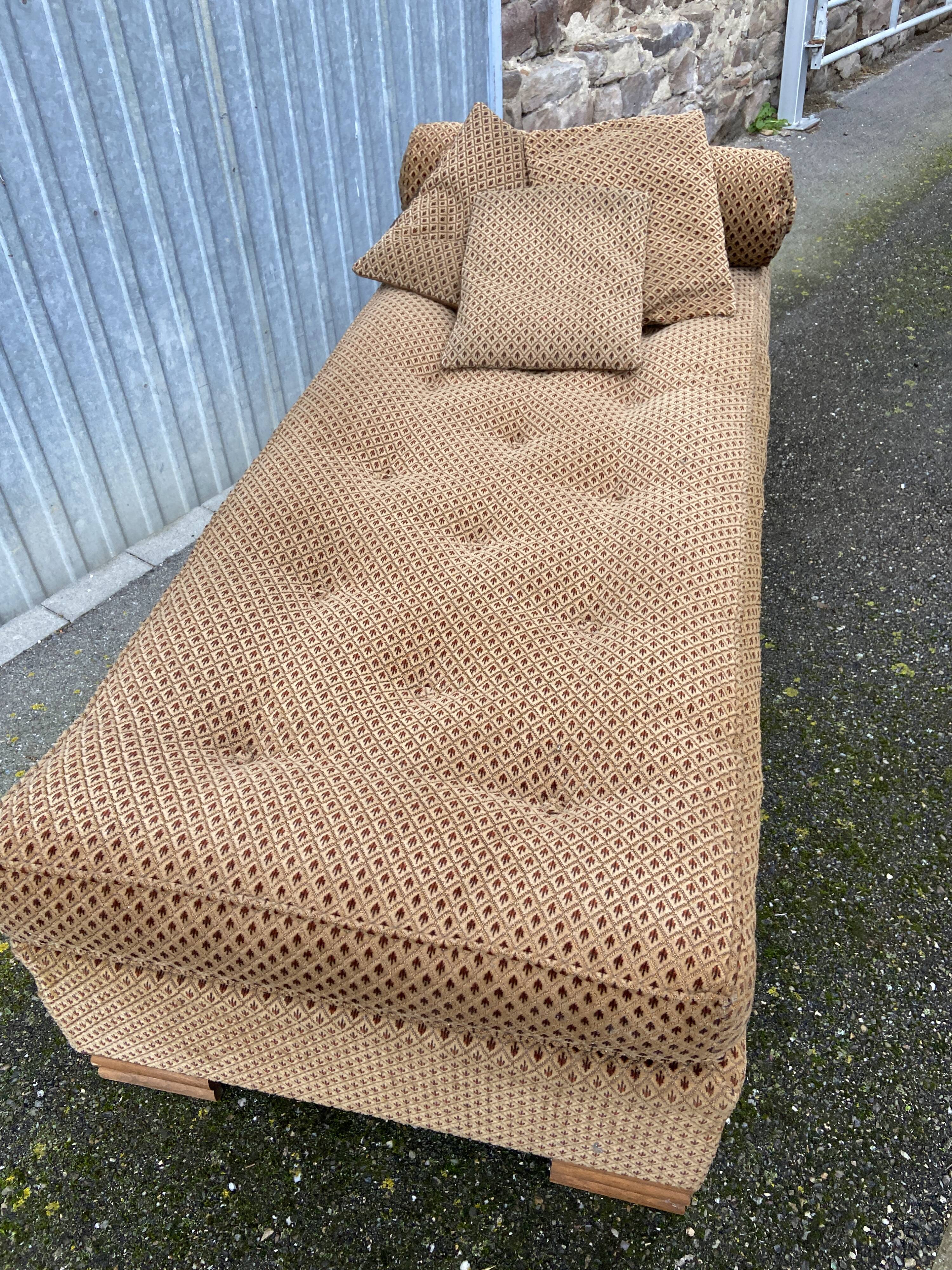 Méridienne banquette lit de repos art déco vintage 1950