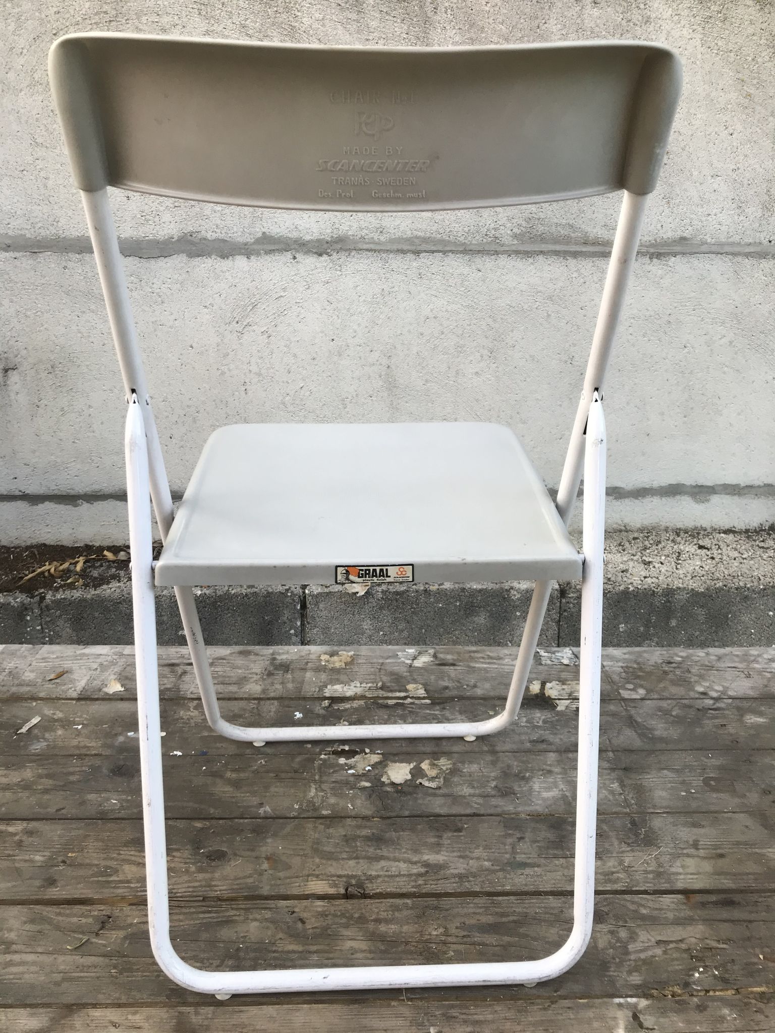 Ancienne chaise pliante graal chair n°1pop