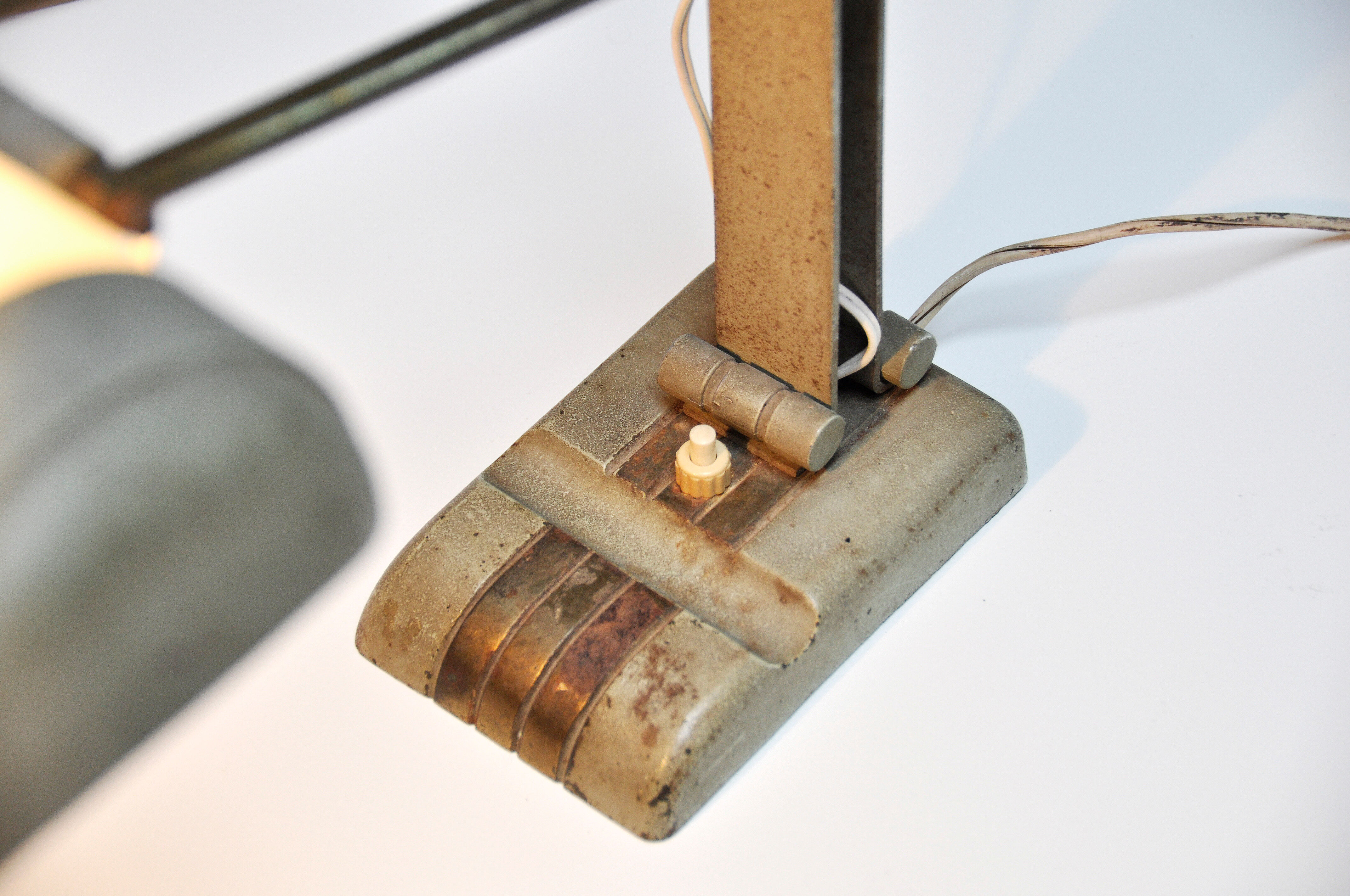 French art deco desk lamp in the style of rene koechlin, 1930s