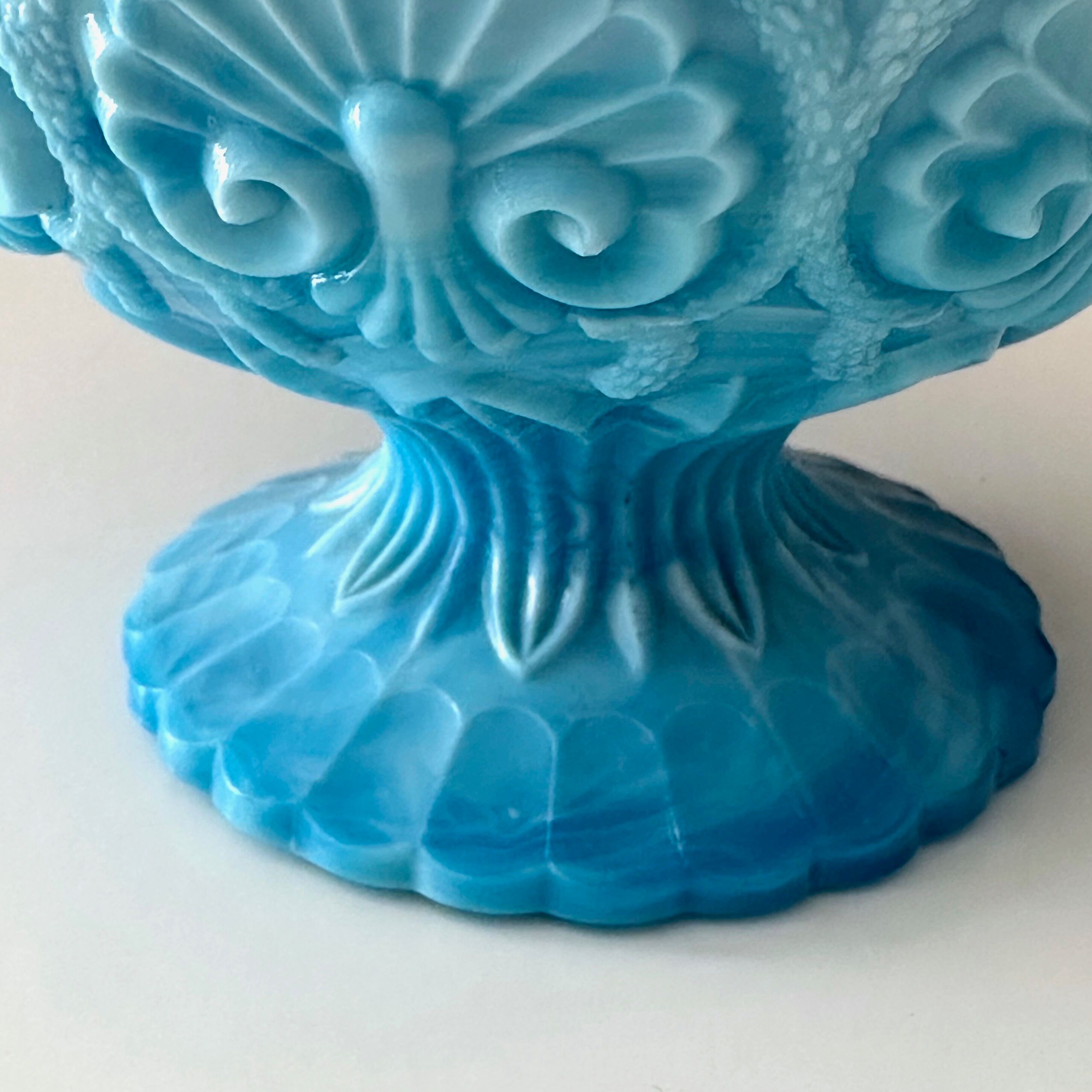Victorian blue malachite glass bowl, Davidson