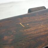 Table basse brutaliste en bois massif du milieu du siècle, Pays-Bas, années 1970