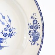 Boch Frères deep plate with large bouquet decoration