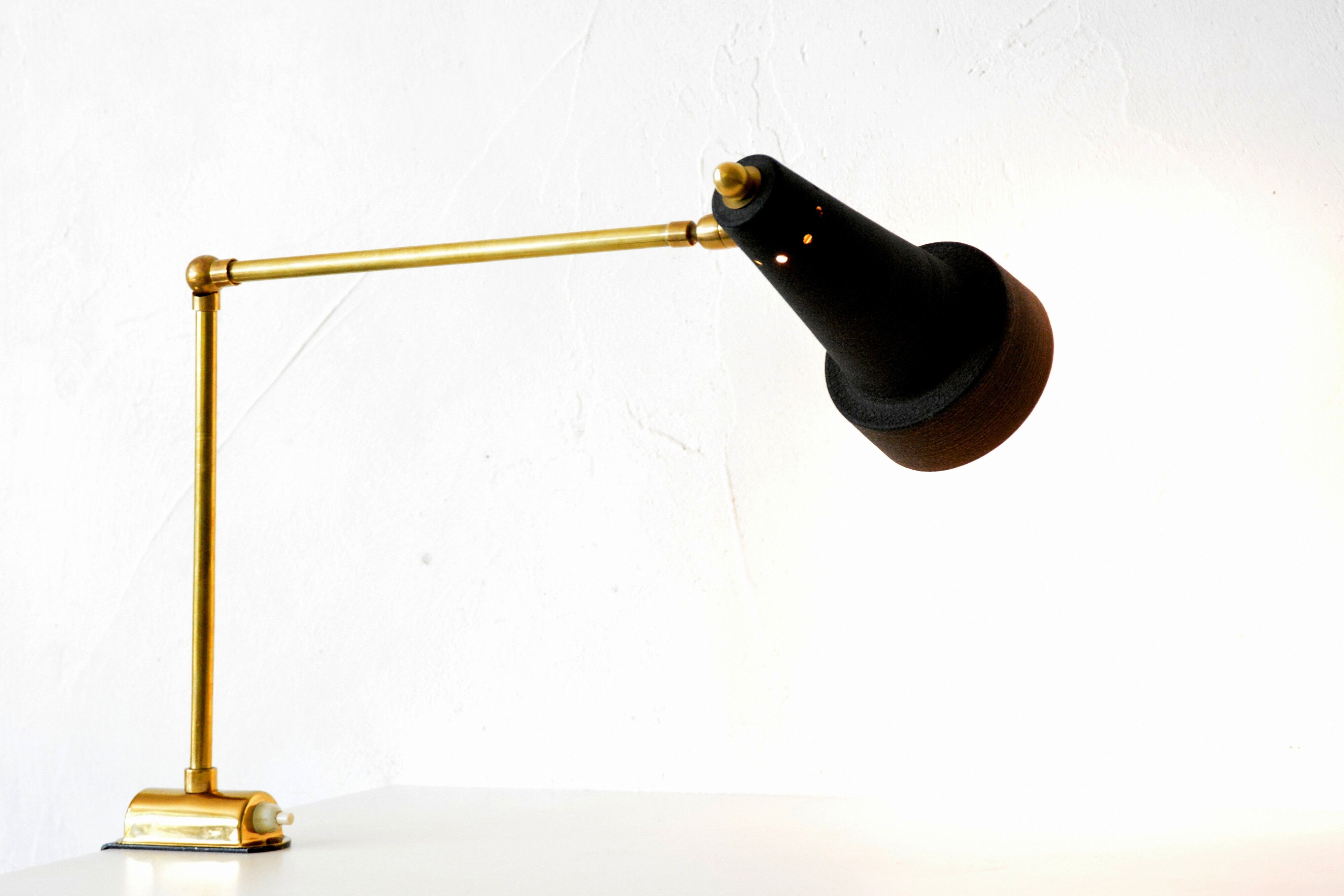 Italian desk clamp lamp 50s