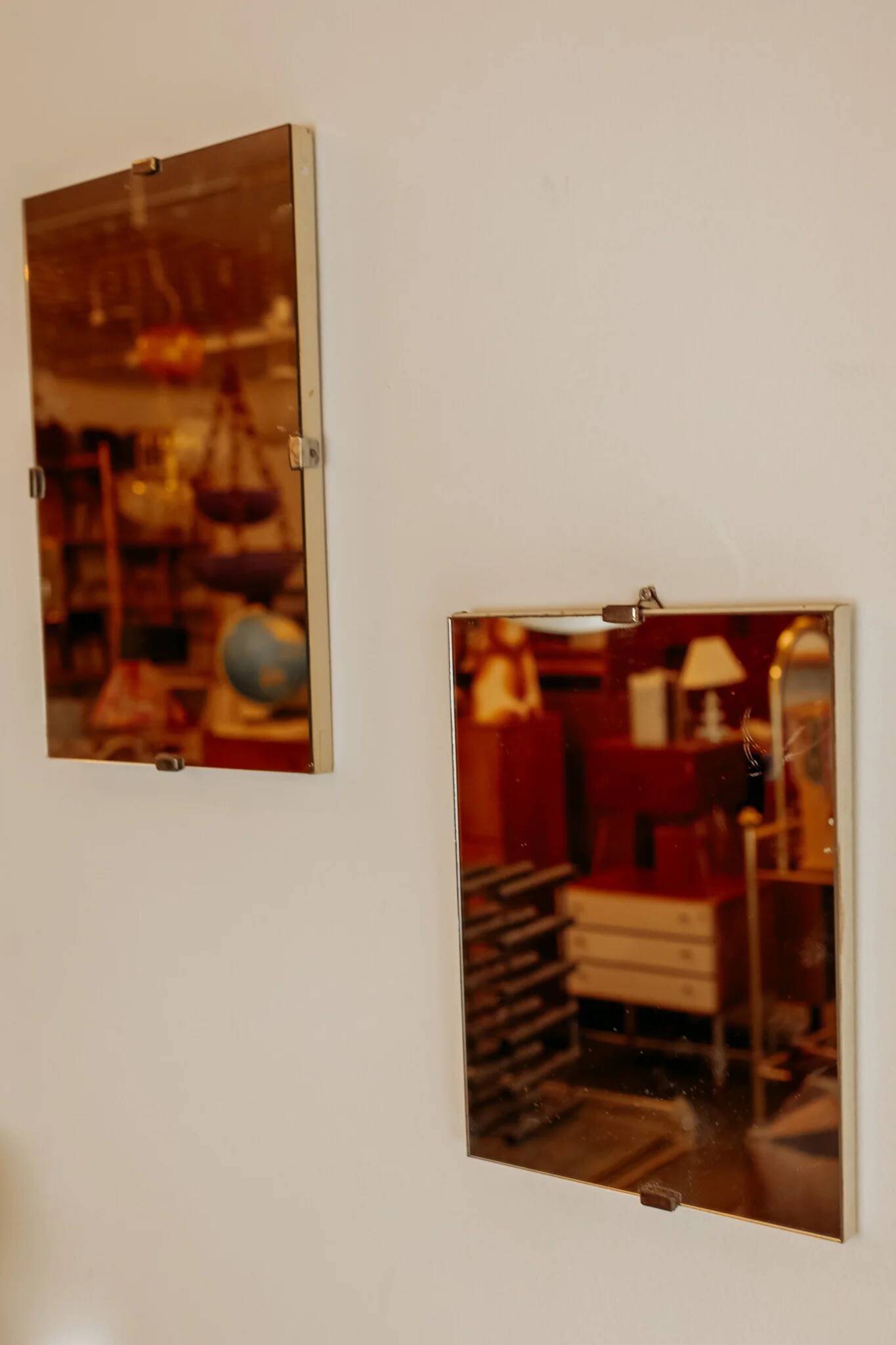 Miroirs rectangulaires vintage - lot de 2