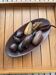 Large vintage carved wooden bowl with decorative fruits – 1970s