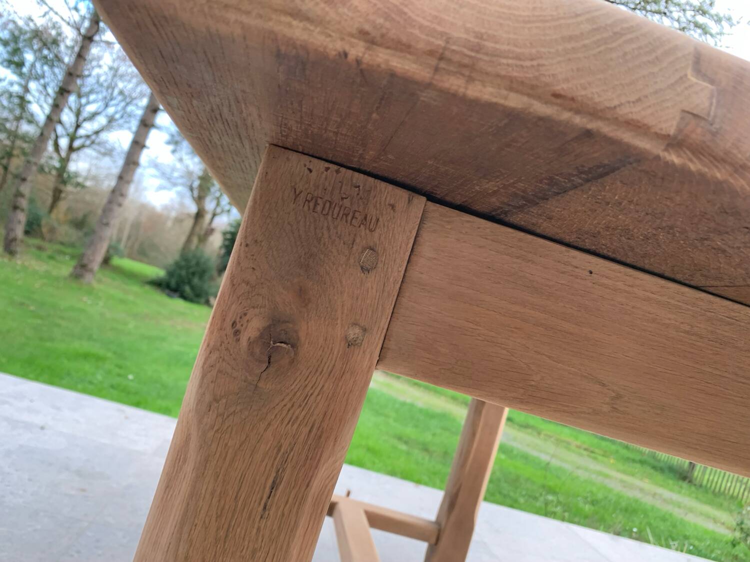 Solid oak farmhouse table