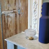 Chiselled crystal sugar box
