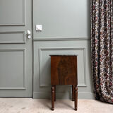 Nightstand in walnut, Napoleon III style.