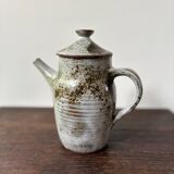 Sanded stoneware pitcher by Chantal and Thierry Robert, 1970s