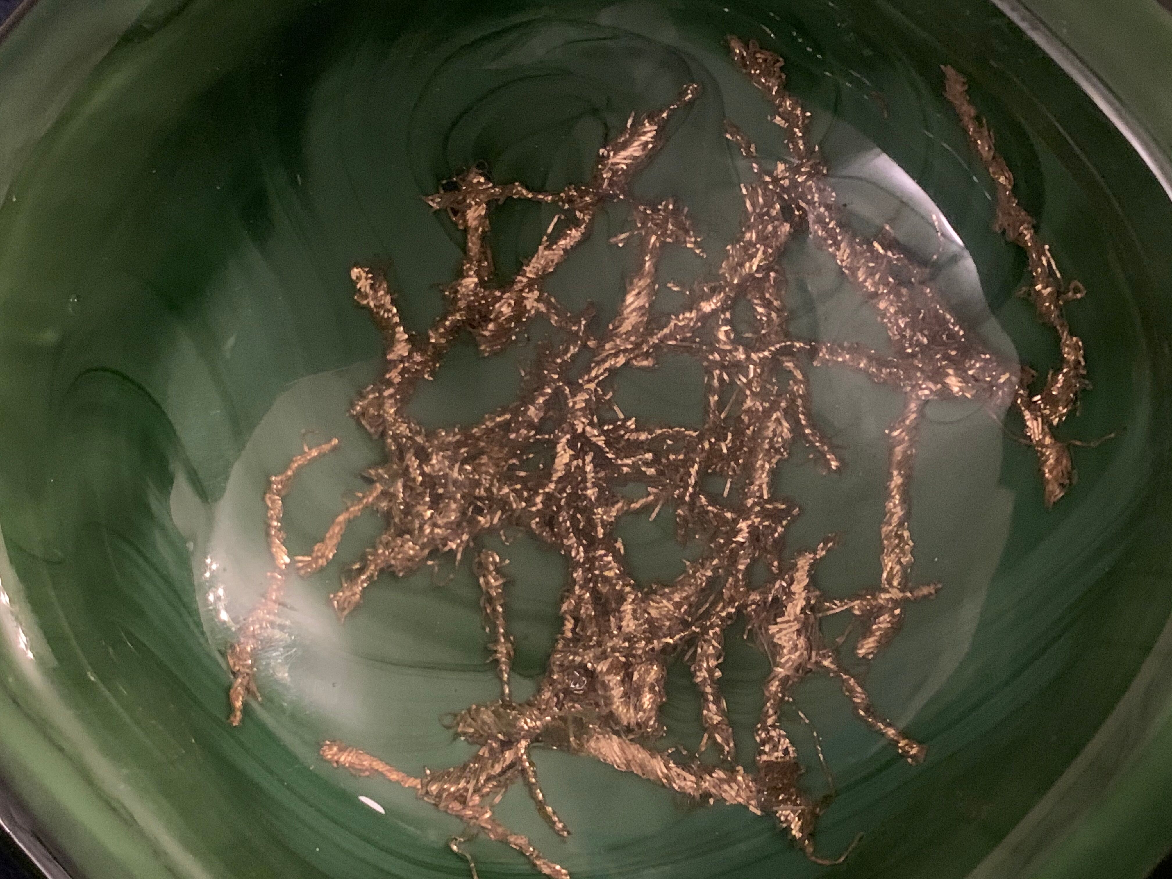 Venini green glass ashtray  Italy Toni Zuccheri Murano Giade 1960