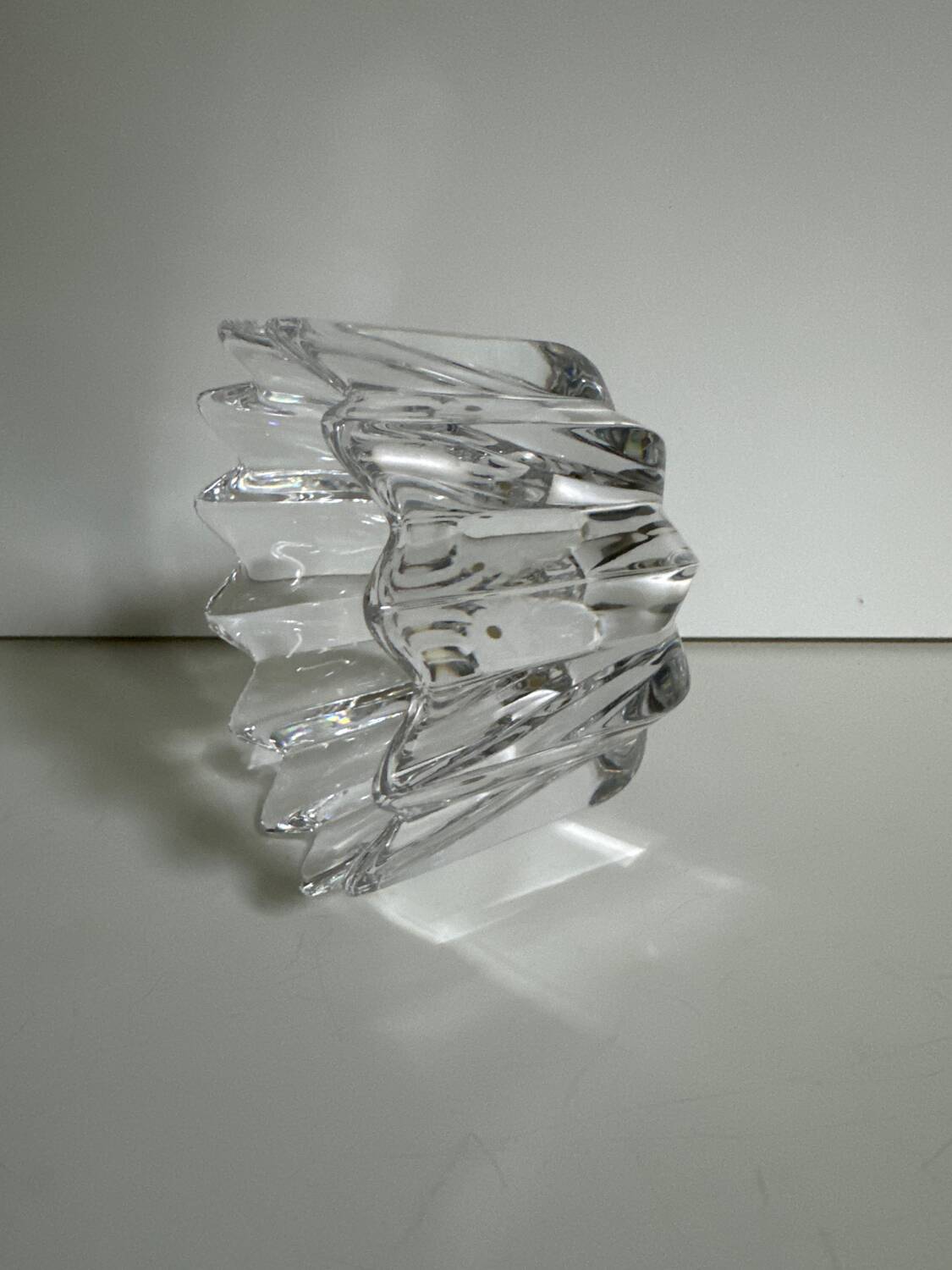 Scandinavian vintage Orrefors crystal flower bowl
