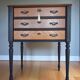 Commode Louis XV vintage – Marqueterie bois de cerisier