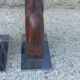 Pair of Art Deco elephant bookends in rosewood with chrome base.