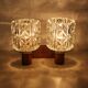 Set de 3 appliques en cuivre et verre