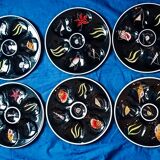 Lot plat et assiettes à huîtres
