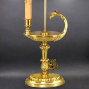 Bronze Gilt Bouillotte Lamp in Directoire Style "Lucien Gau"