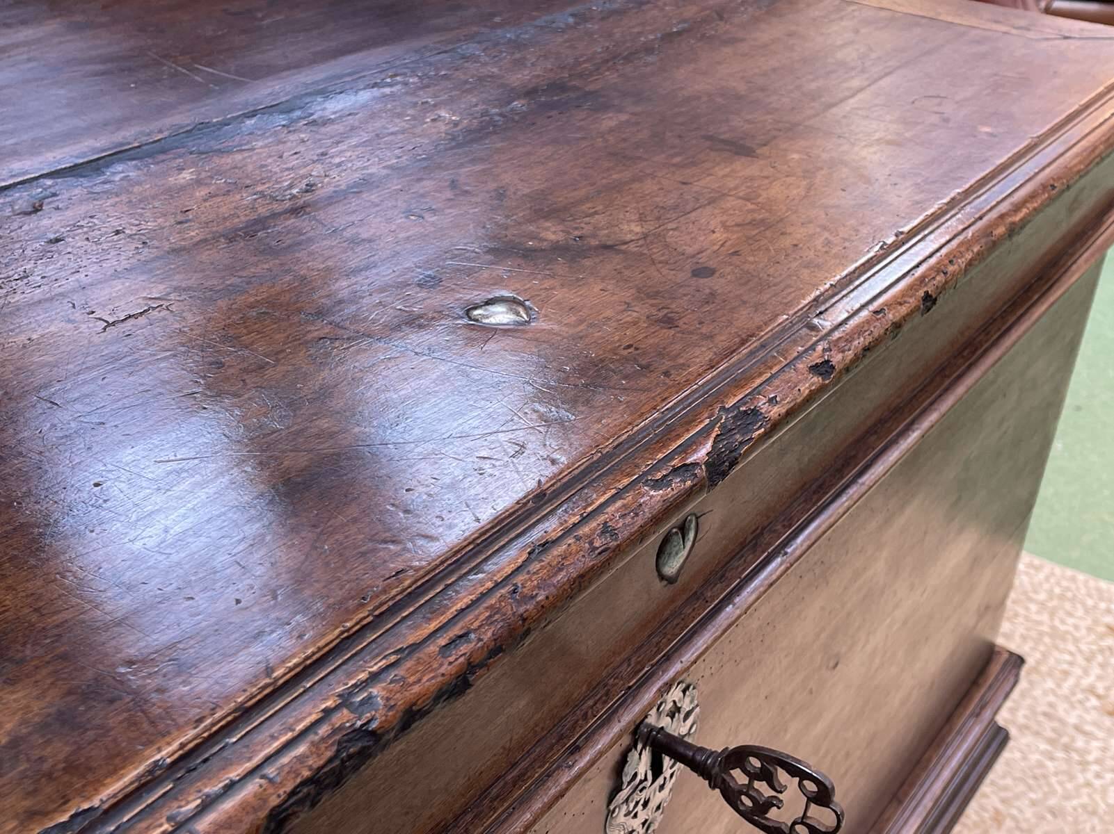 18th century walnut wedding chest