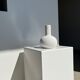 Handmade soliflore drop vase in terracotta painted white h:20 d:15