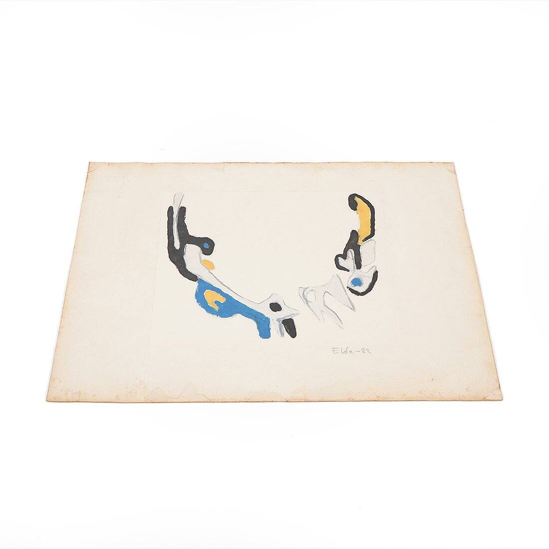 Ansgar Elde, Il Bostrico, 1980s, Monotype on Aquatint