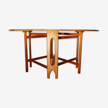 Scandinavian blond teak folding table