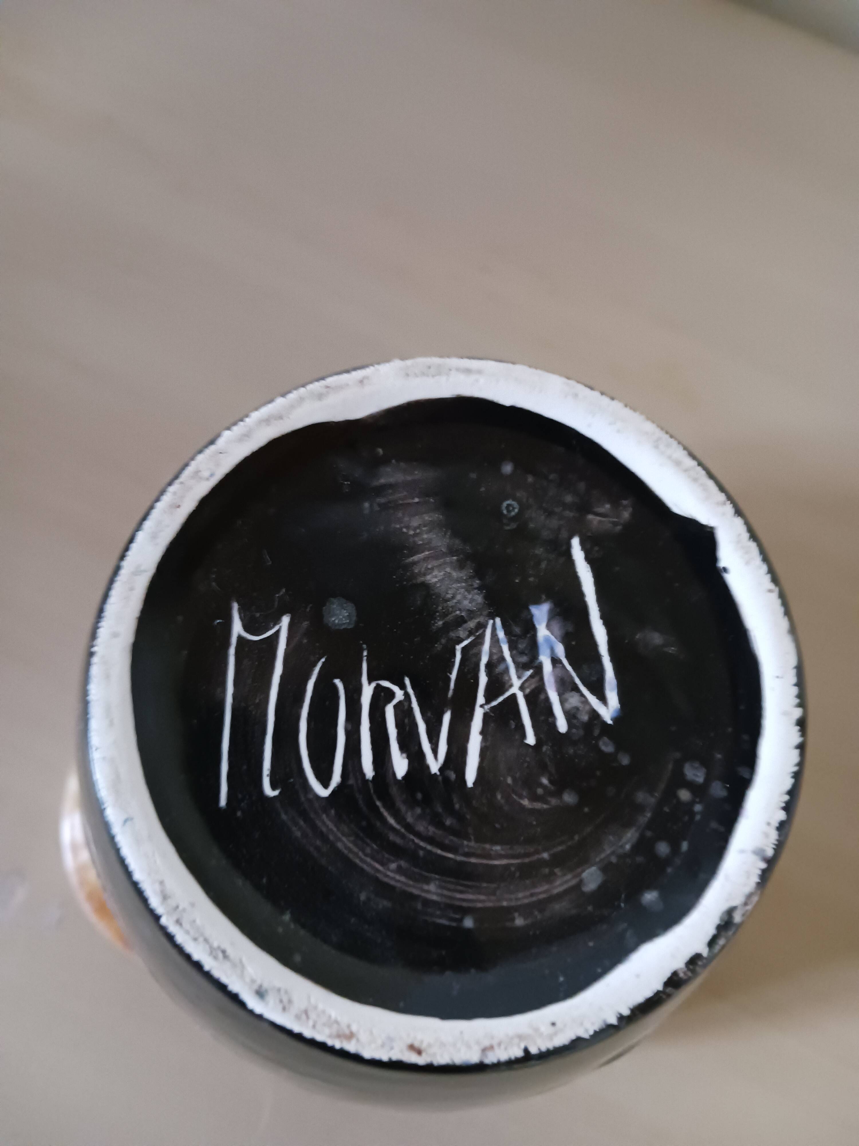 Stoneware vase, fired from Morvan