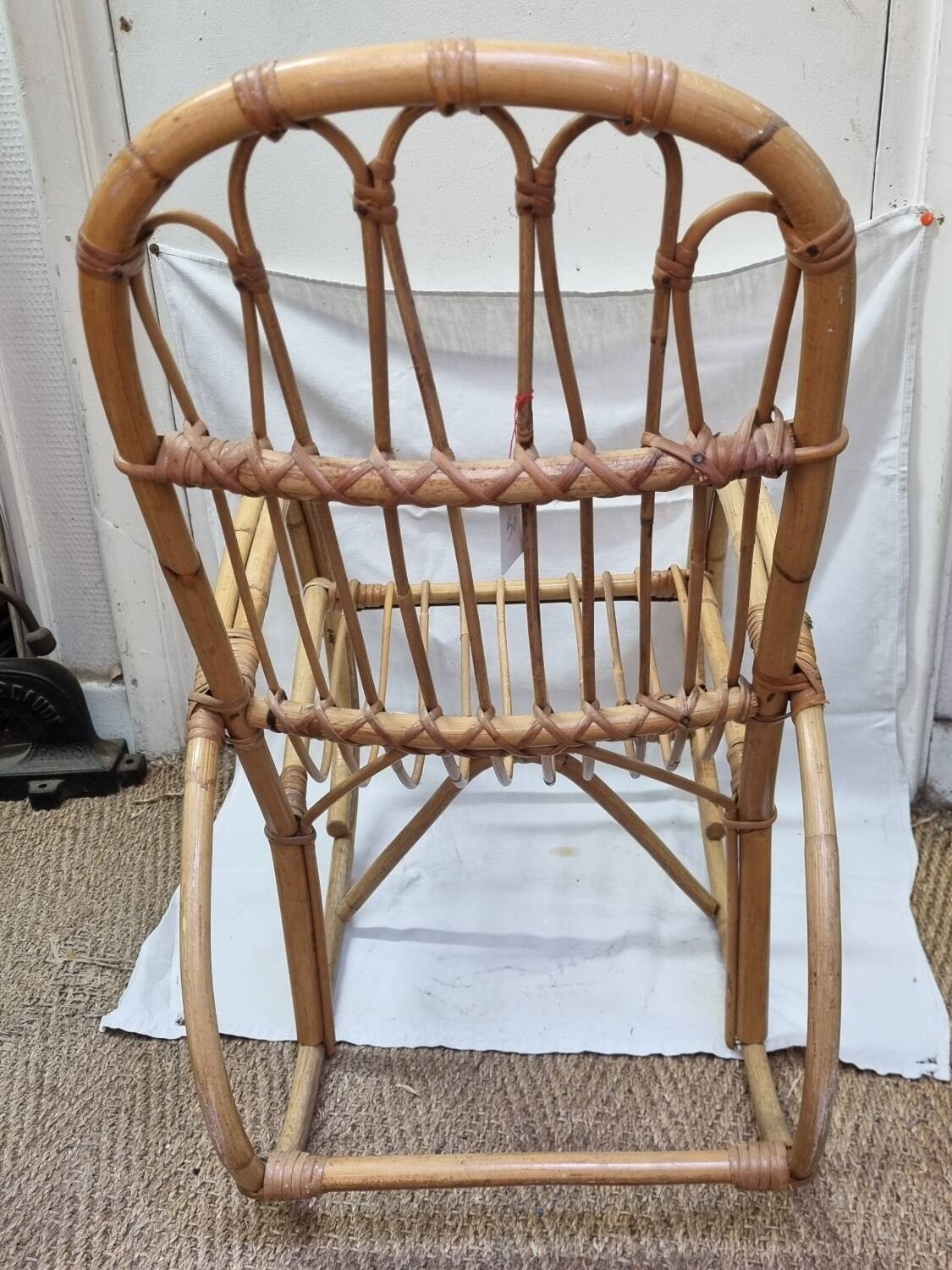 1960s rattan rocking chair