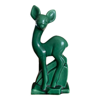Doe in Saint Clement earthenware Charles Lemanceau