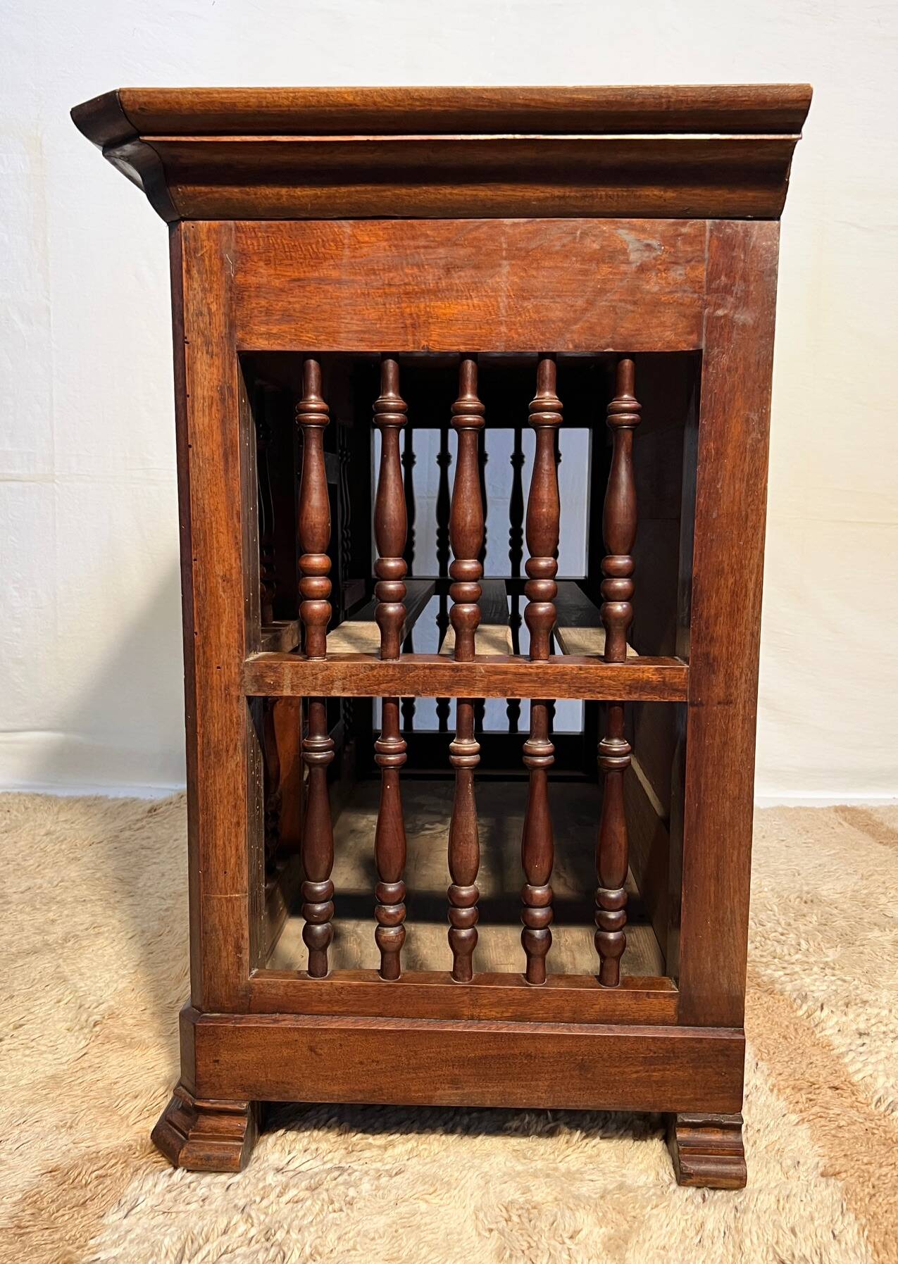 19th century Louis Philippe panetière in walnut, sideboard, storage