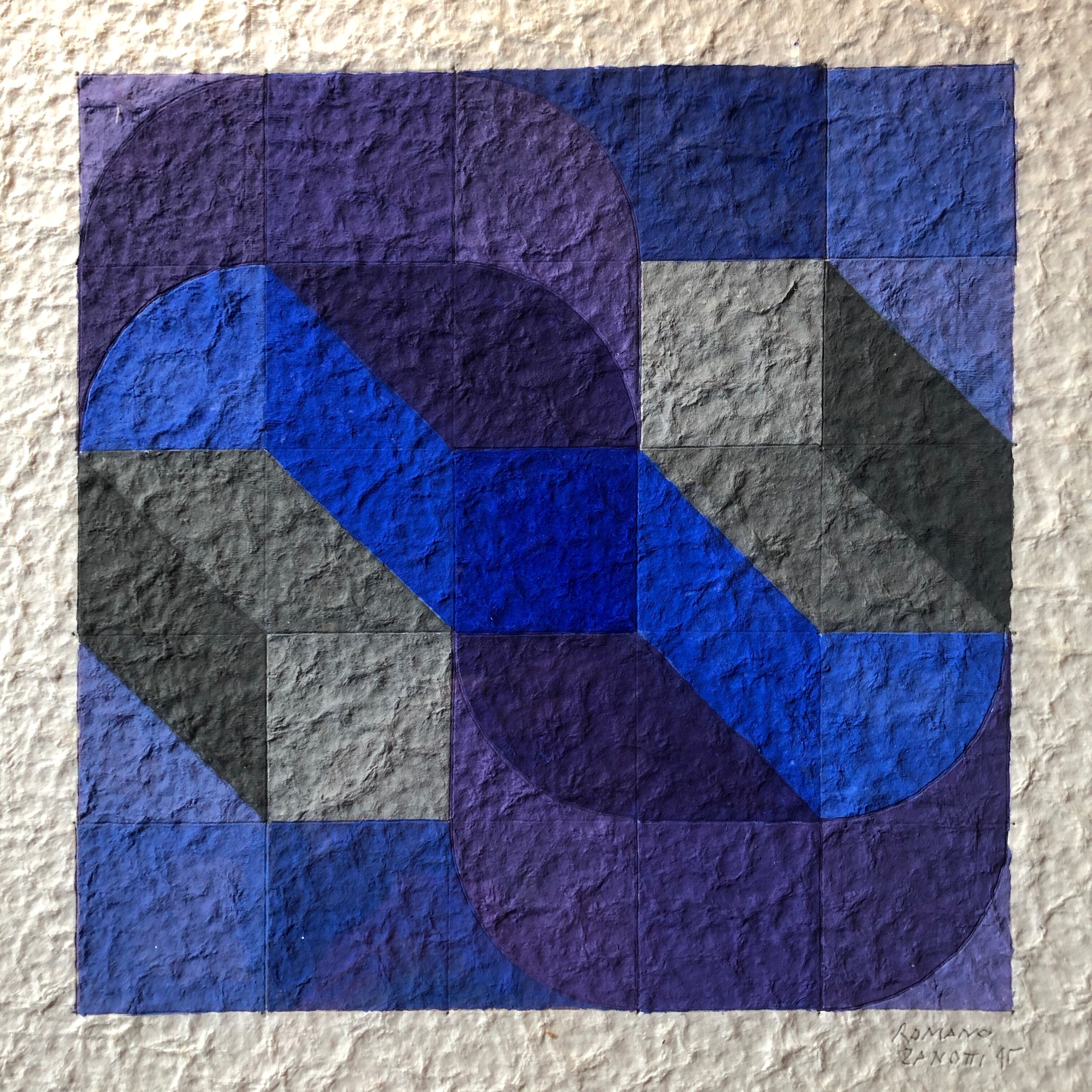 Romano Zanotti, gouache on framed paper