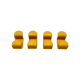 Yellow plastic hooks, design A. Rossari, Gedy edition.