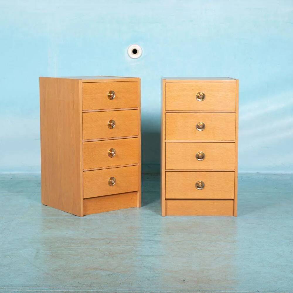 Scandinavian minimalist blonde oak chest, mid-century modern chest.
