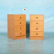 Scandinavian minimalist blonde oak chest, mid-century modern chest.